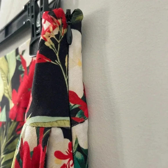 Boston Proper Floral Faux Wrap Skirt - Picture 3 of 7